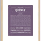 Quincy (female) | Name Art Print