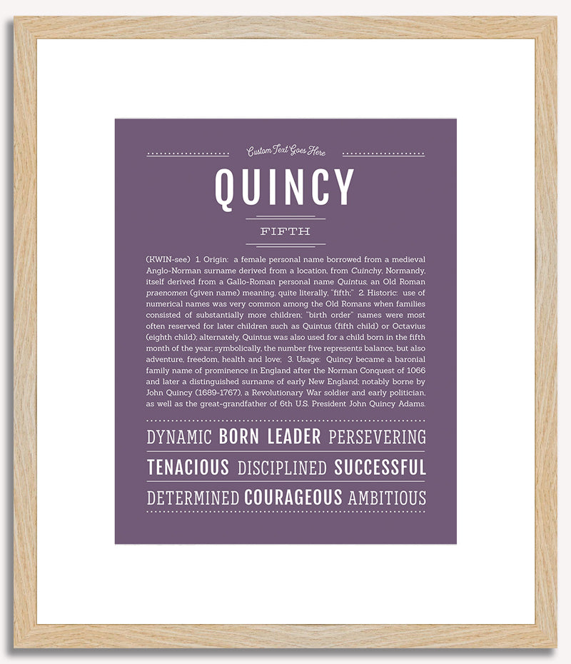 Quincy (female) | Name Art Print