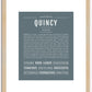 Quincy (female) | Name Art Print