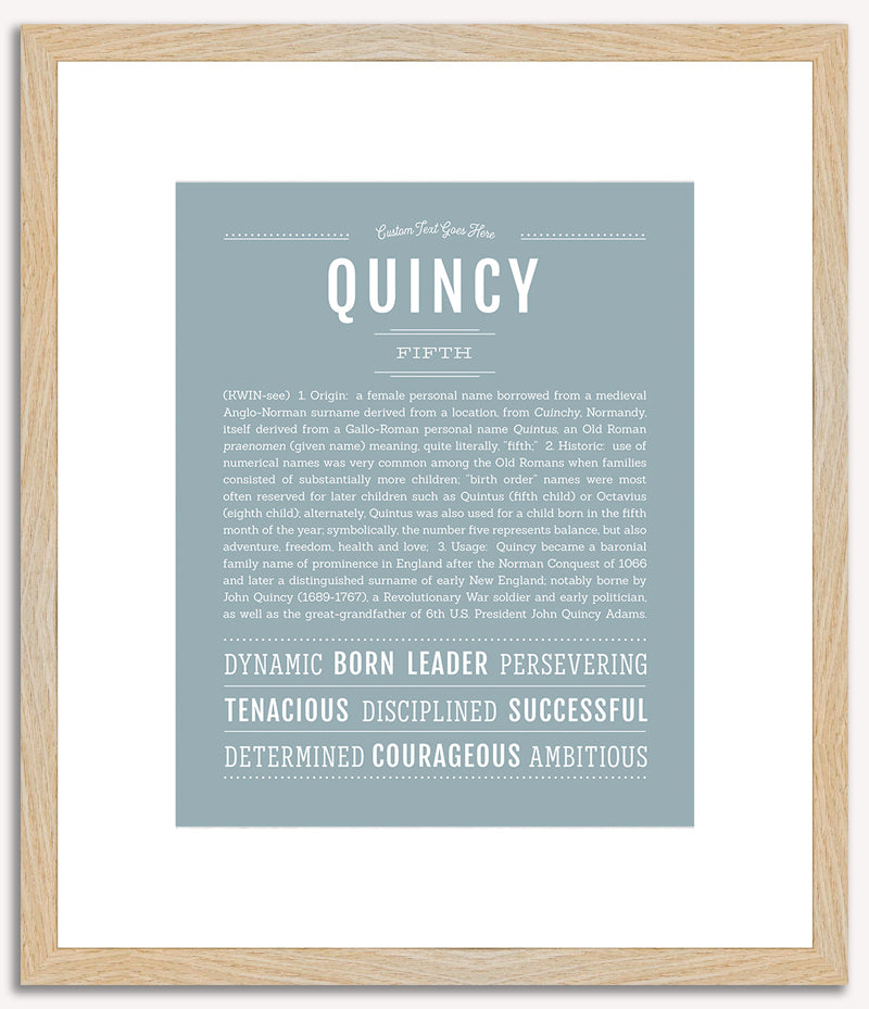 Quincy (female) | Name Art Print