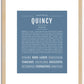 Quincy (female) | Name Art Print