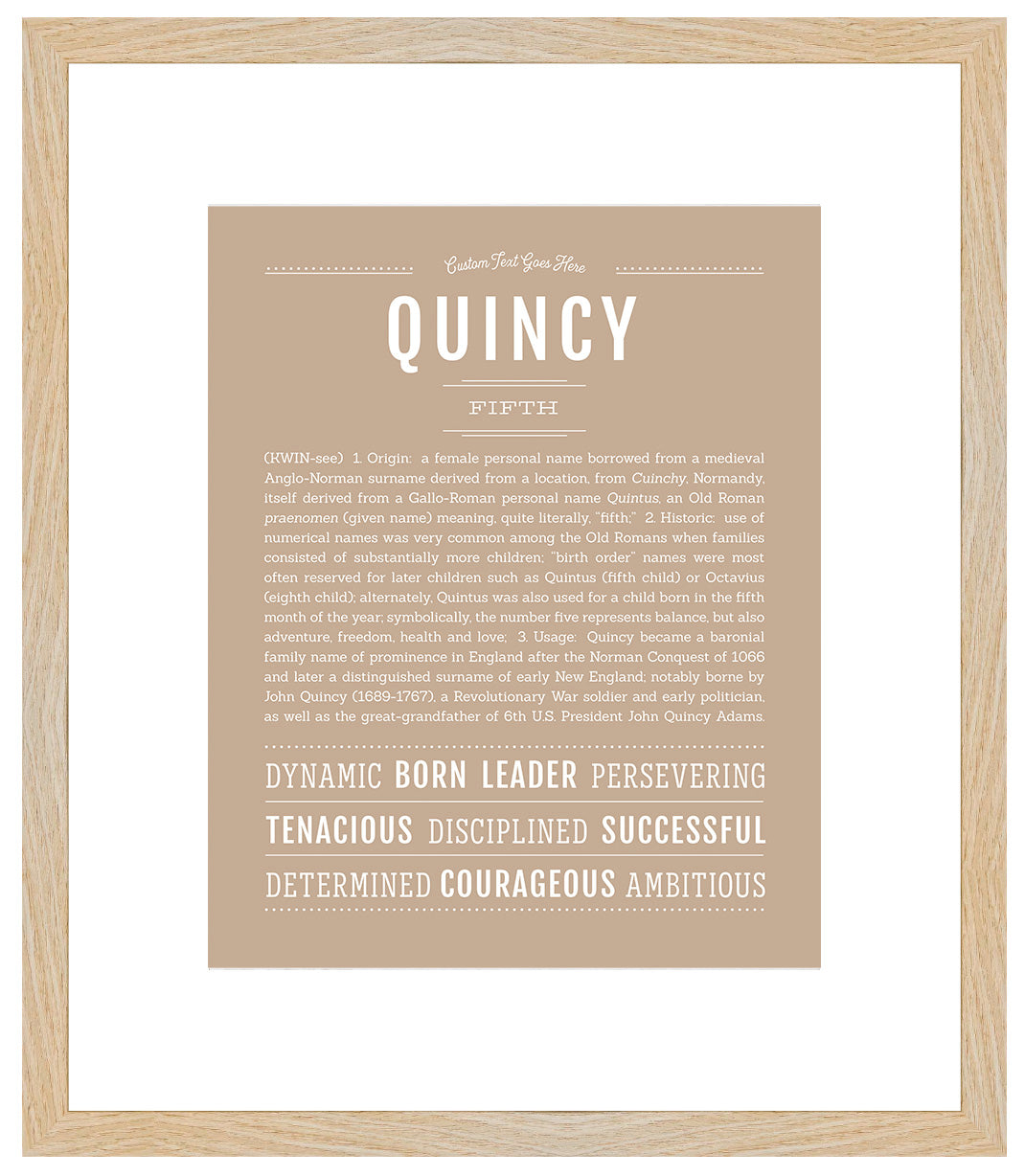 Quincy (female) | Name Art Print