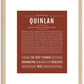 Quinlan (female) | Name Art Print