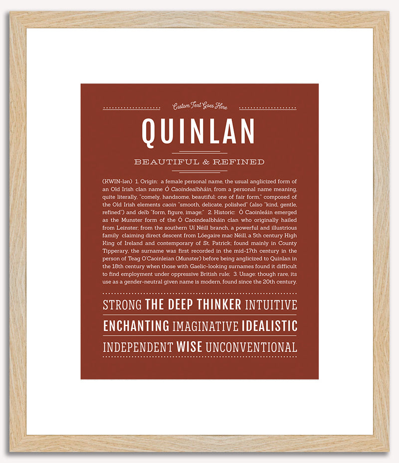 Quinlan (female) | Name Art Print