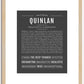 Quinlan (female) | Name Art Print