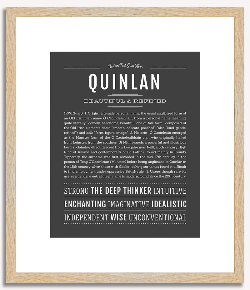 Quinlan (female) | Name Art Print