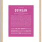 Quinlan (female) | Name Art Print