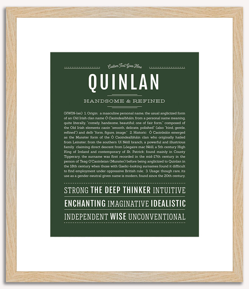 Quinlan (male) | Name Art Print