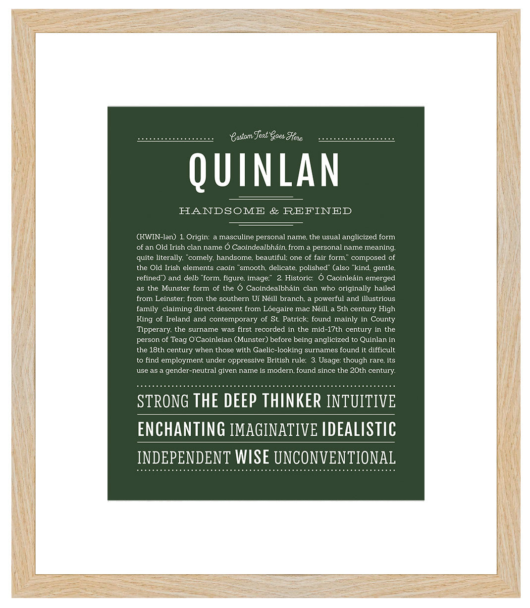 Quinlan (female) | Name Art Print