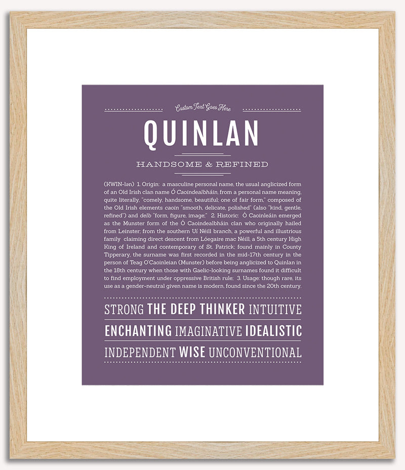 Quinlan (male) | Name Art Print