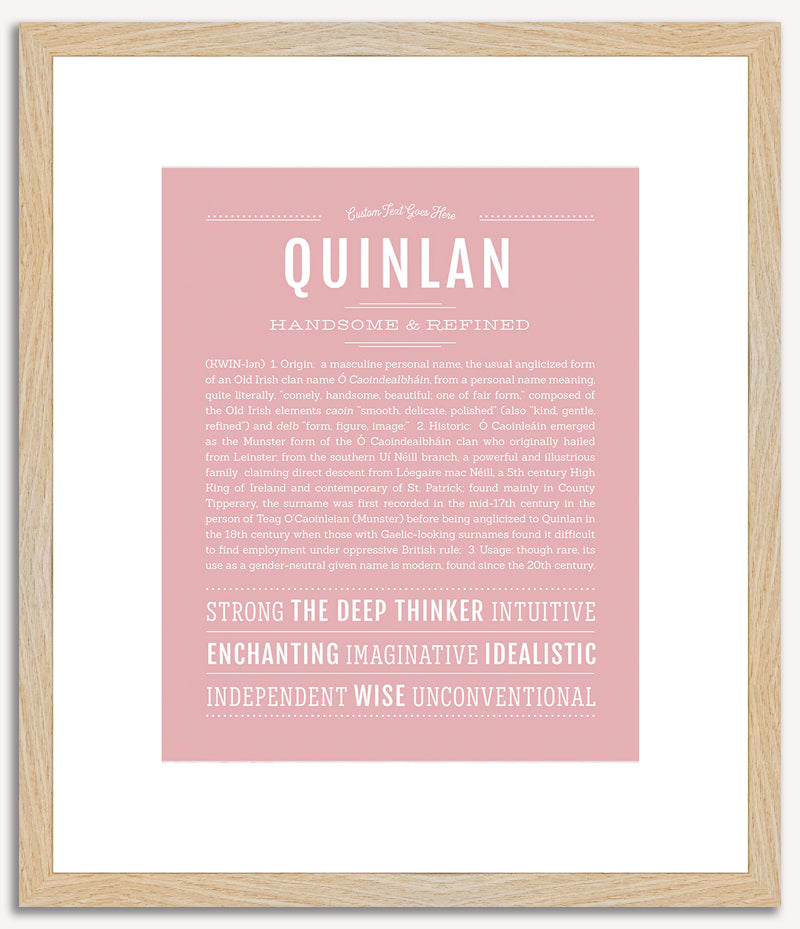 Quinlan (male) | Name Art Print