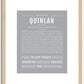 Quinlan (female) | Name Art Print