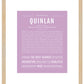 Quinlan (female) | Name Art Print