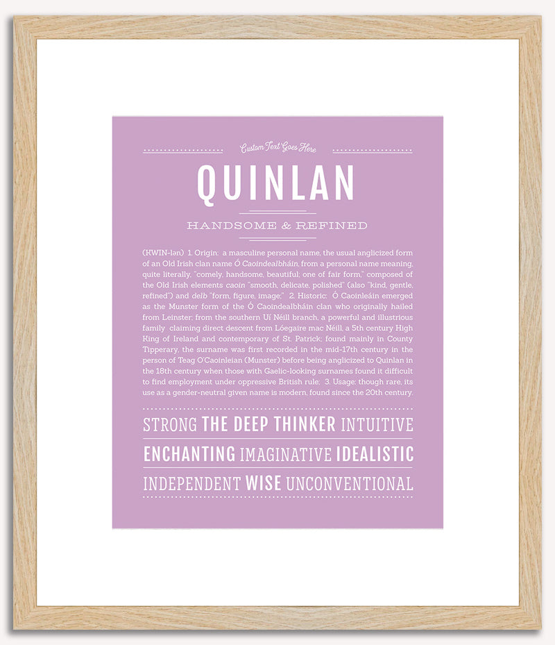 Quinlan (male) | Name Art Print