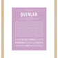 Quinlan (female) | Name Art Print