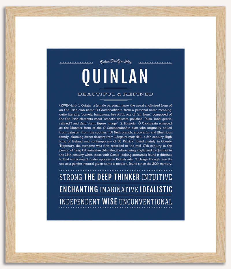 Quinlan (female) | Name Art Print