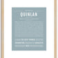 Quinlan (female) | Name Art Print