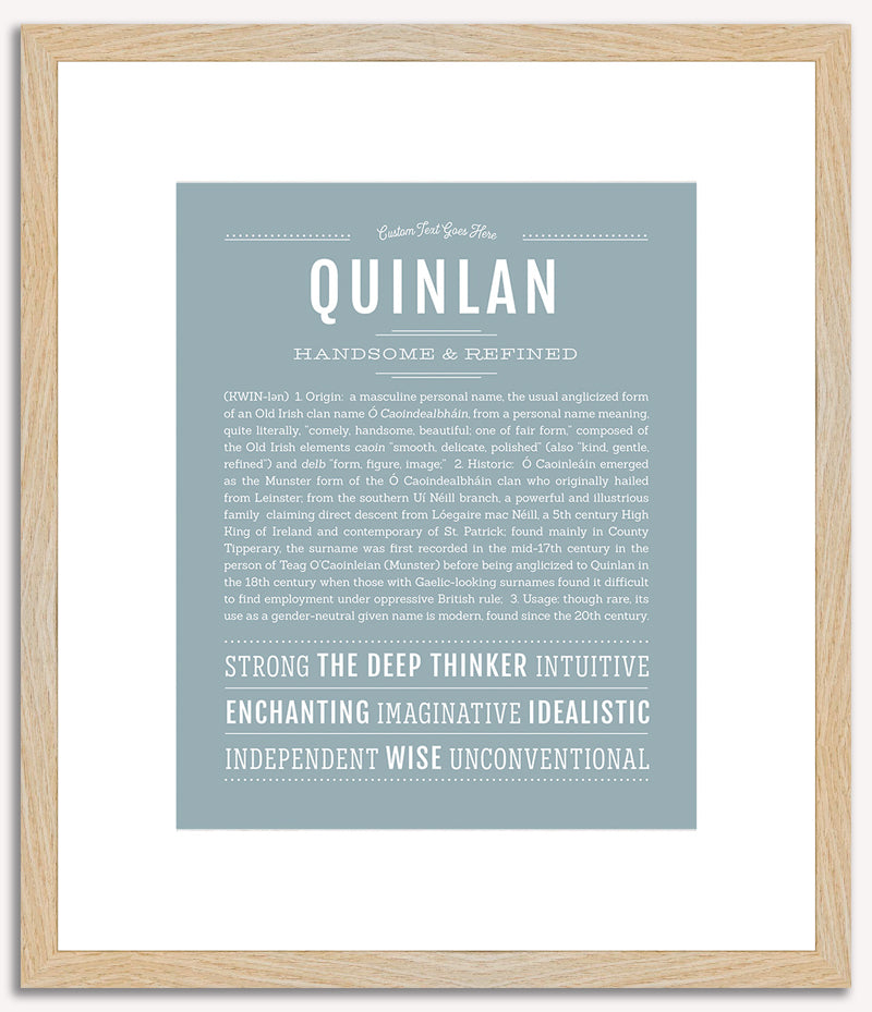 Quinlan (male) | Name Art Print