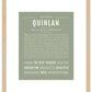 Quinlan (female) | Name Art Print