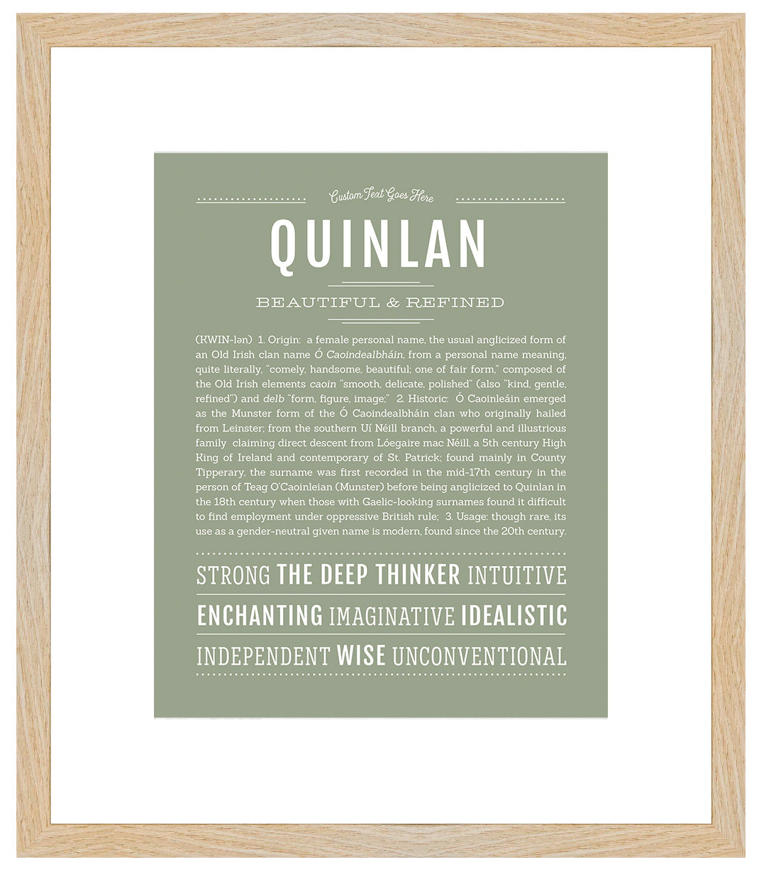 Quinlan (female) | Name Art Print