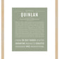 Quinlan (female) | Name Art Print