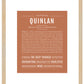 Quinlan (female) | Name Art Print