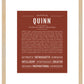 Quinn (female) | Name Art Print