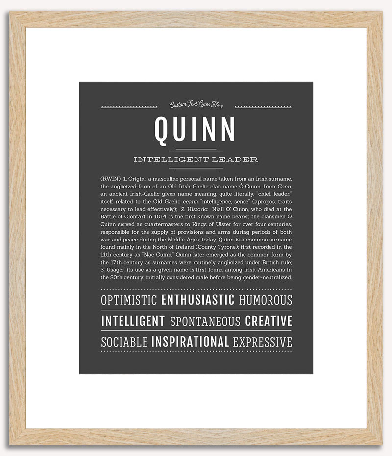 Quinn (male) | Name Art Print