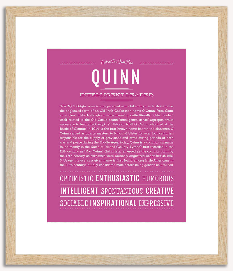 Quinn (male) | Name Art Print