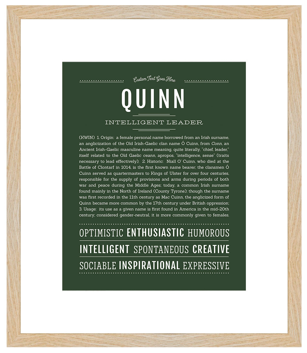 Quinn (female) | Name Art Print