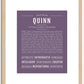 Quinn (female) | Name Art Print