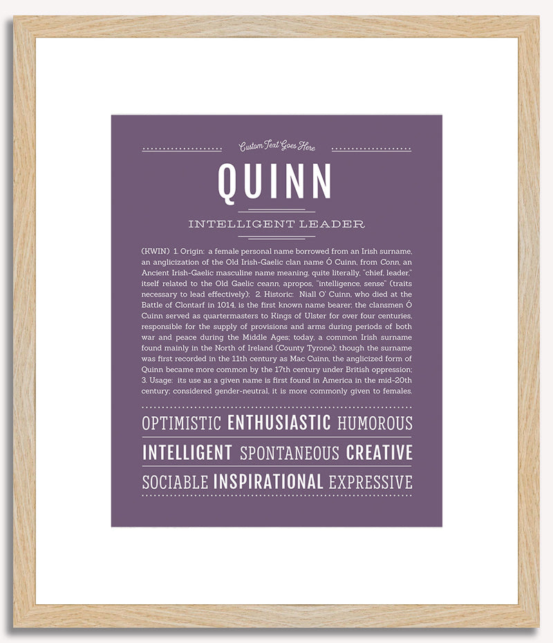 Quinn (female) | Name Art Print