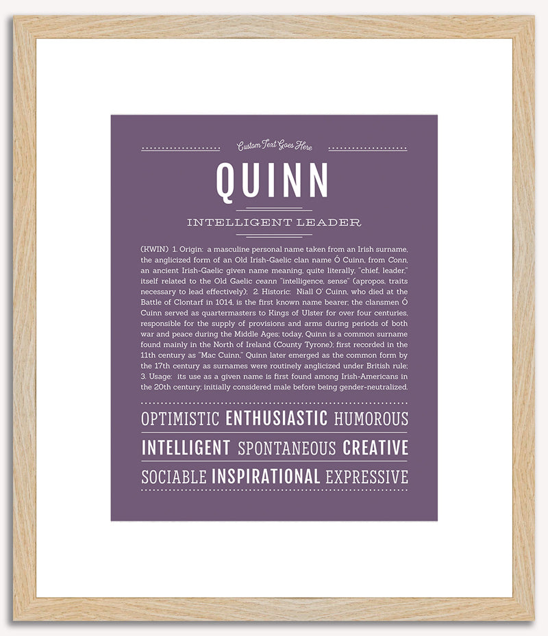 Quinn (male) | Name Art Print