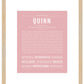 Quinn (female) | Name Art Print