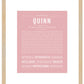 Quinn (female) | Name Art Print