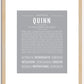 Quinn (female) | Name Art Print