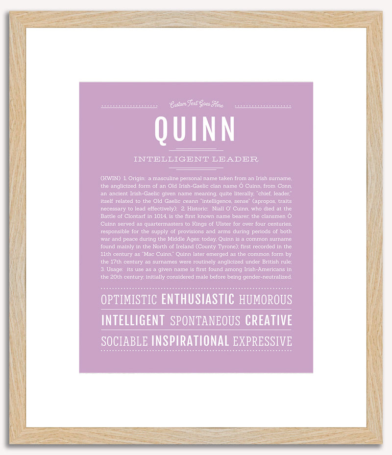 Quinn (male) | Name Art Print