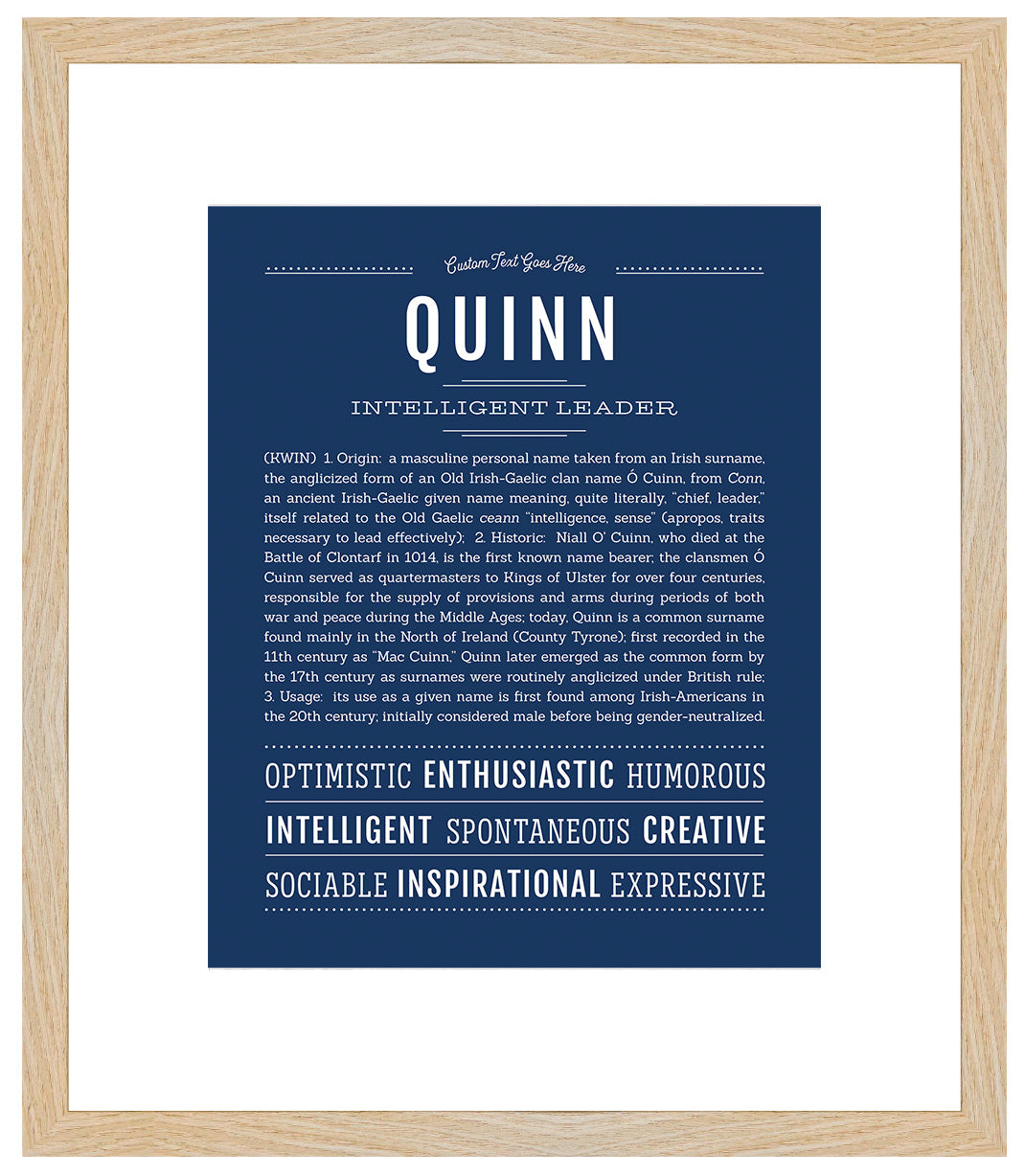 Quinn (female) | Name Art Print