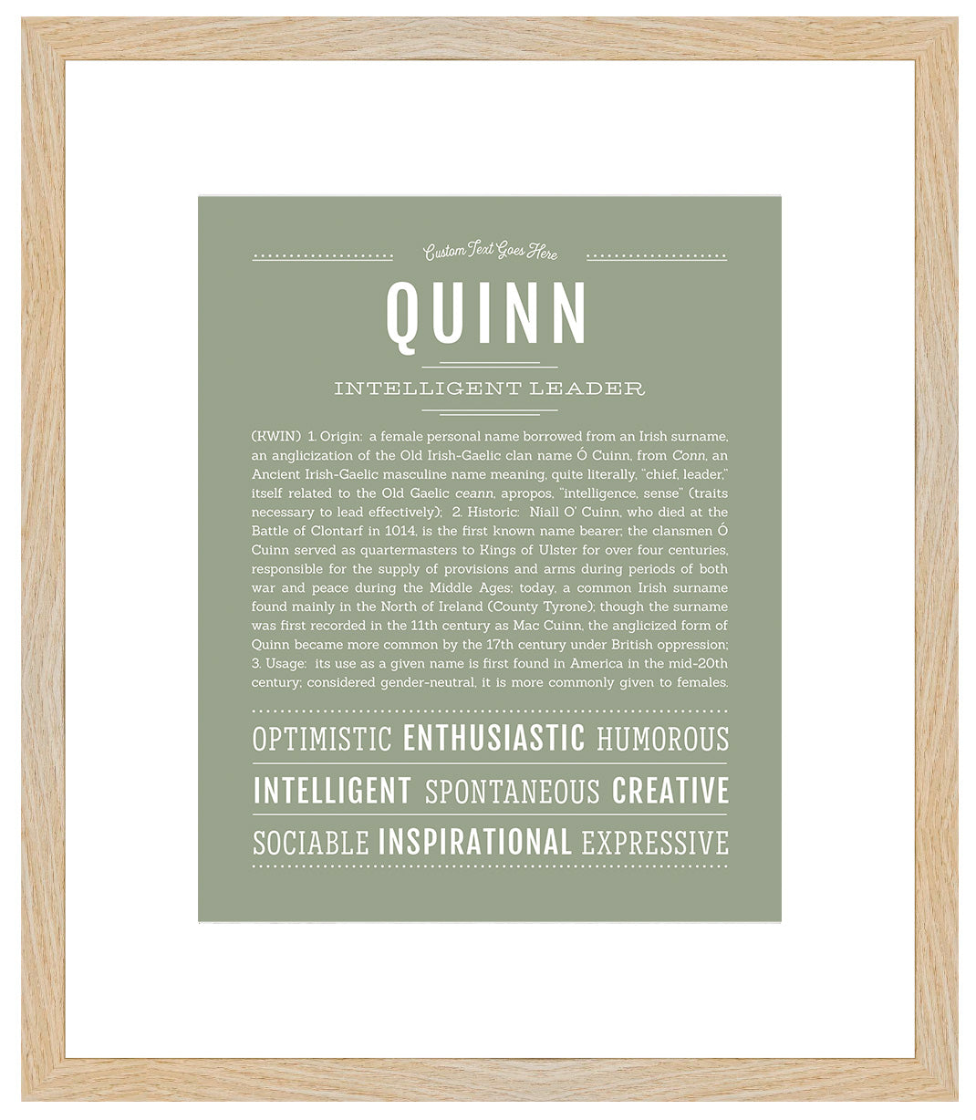 Quinn (female) | Name Art Print