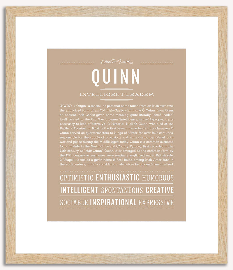 Quinn (male) | Name Art Print