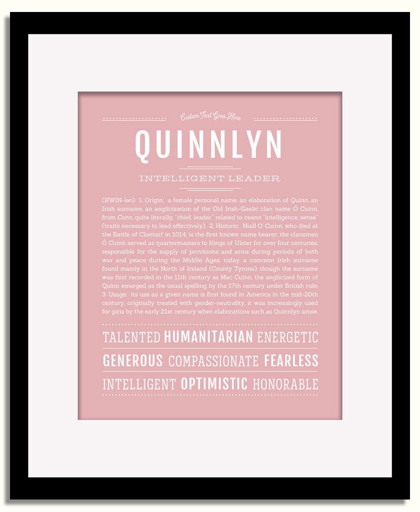 Frame Options | Dusty Rose | Black Frame, Matted