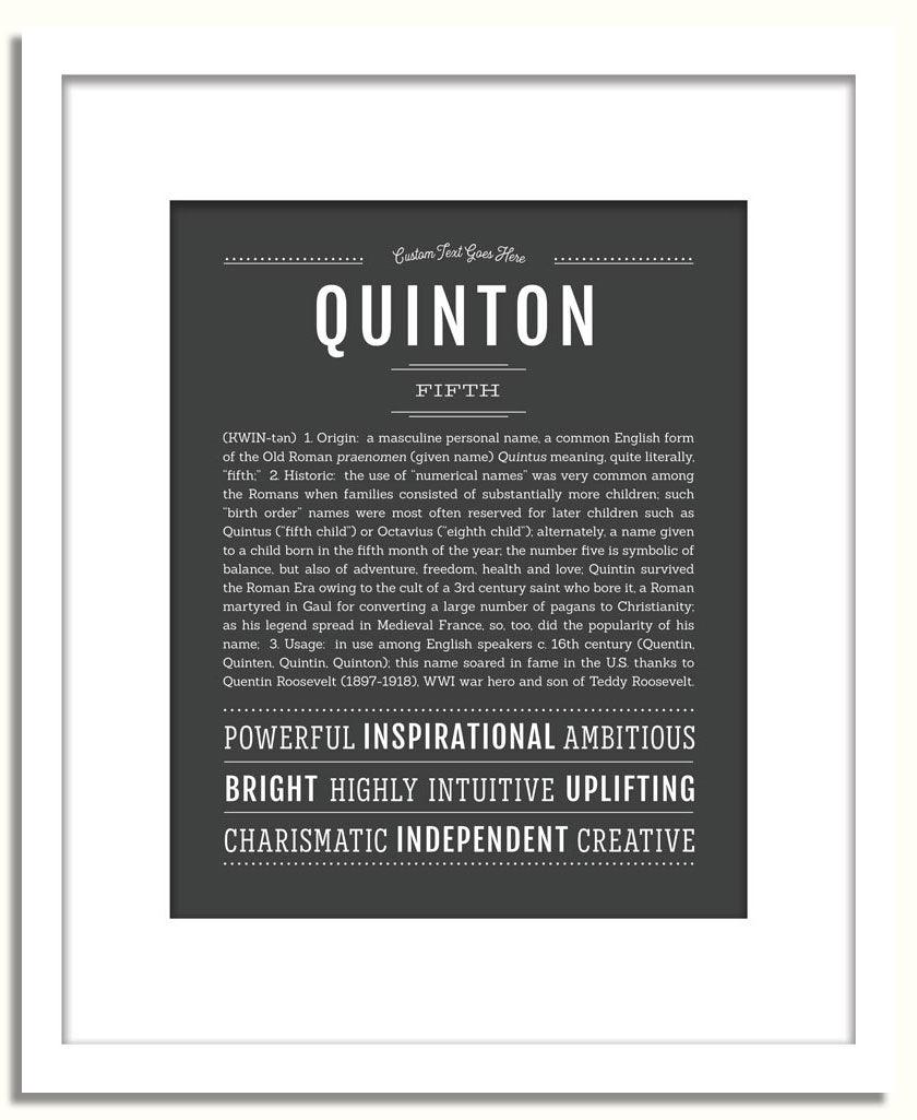 Quinton | Name Art Print - Personalized Custom Gifts – Name Stories