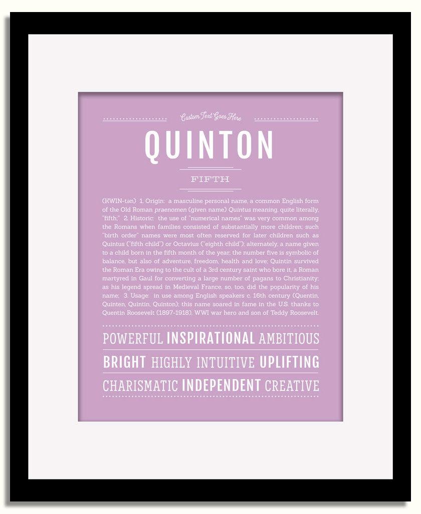 Frame Options | Lilac | Black Frame, Matted