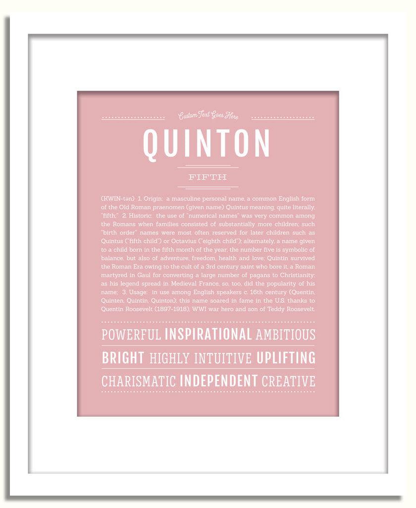 Frame Options | Dusty Rose | White Frame, Matted