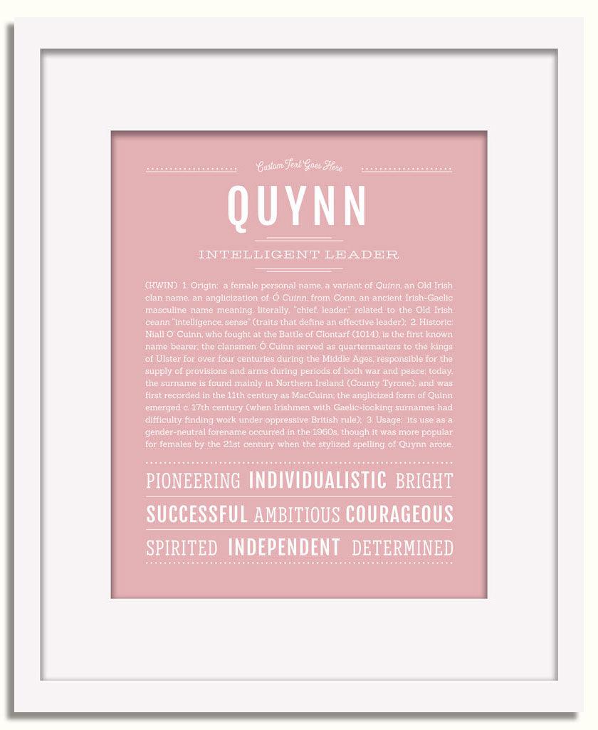 Frame Options | Dusty Rose | White Frame, Matted