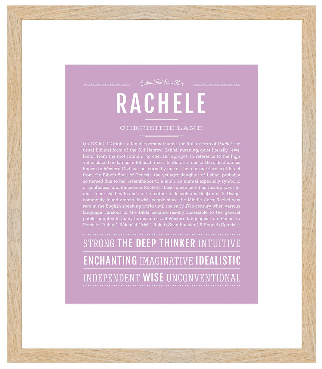 Rachele | Name Art Print