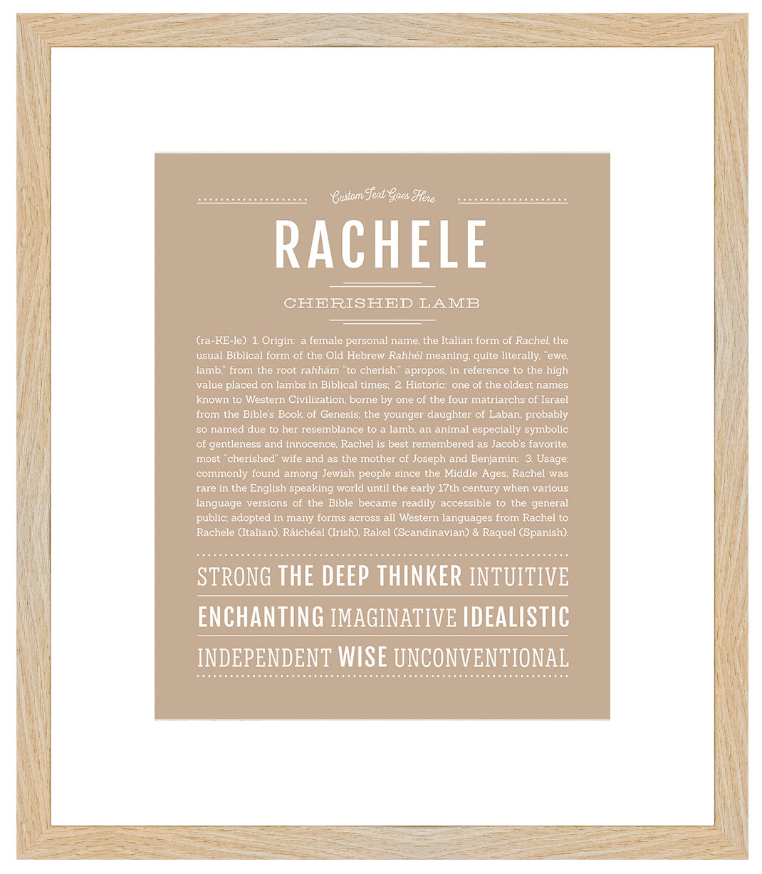 Rachele | Name Art Print