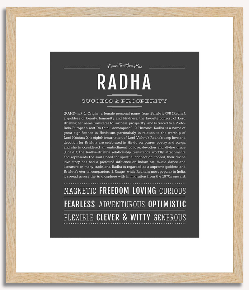 Radha | Name Art Print