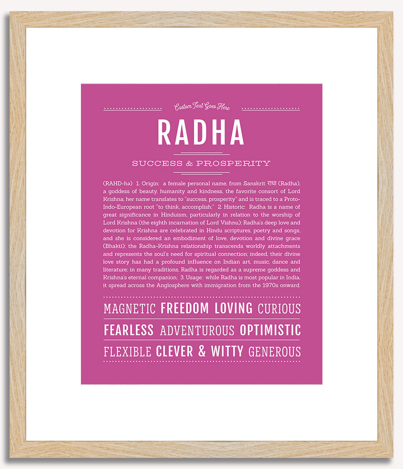 Radha | Name Art Print