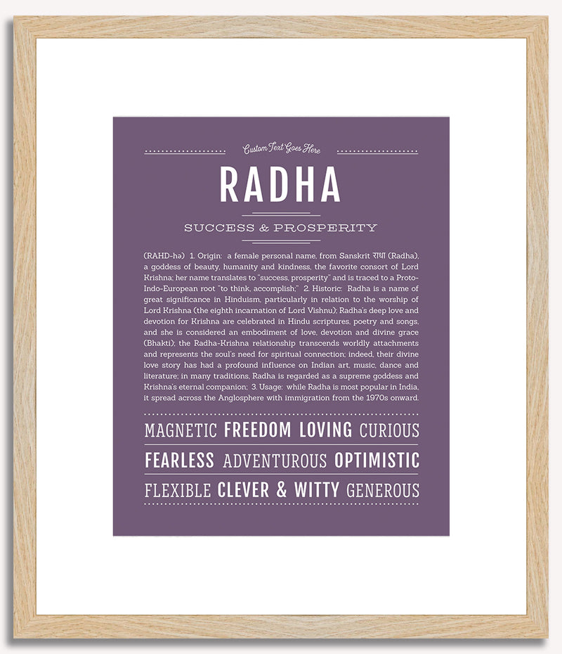 Radha | Name Art Print